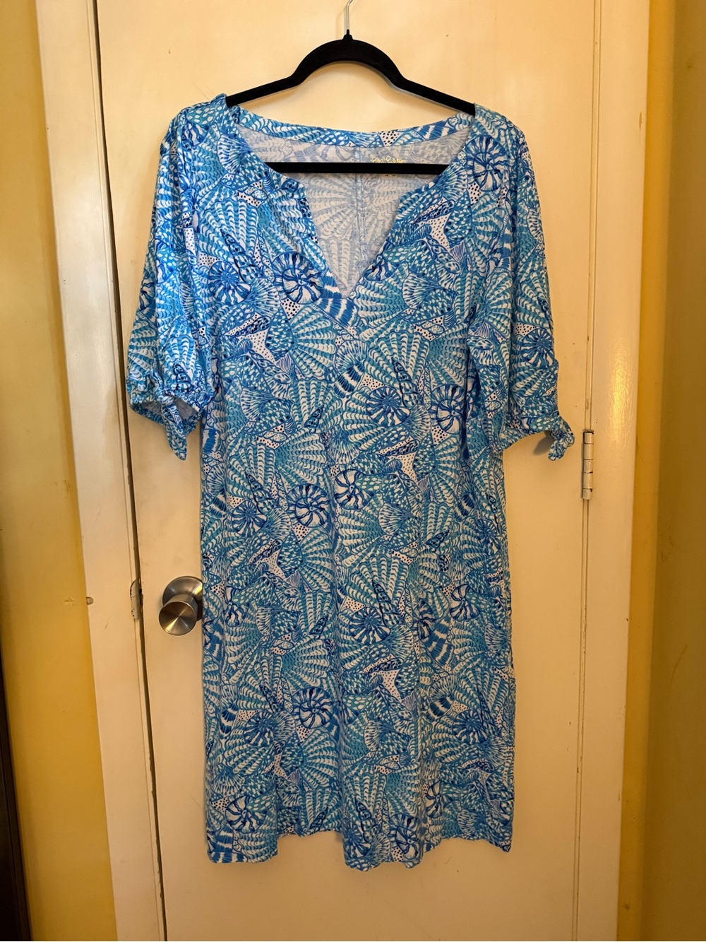 Lilly Pulitzer Blue & White Printed Swim Cover-Up